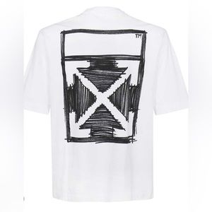 Off-White Men Arrow White T-shirt Sz L